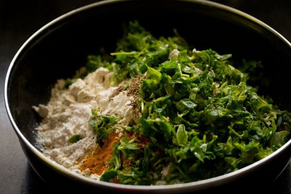 fenugreek leaves added to flour