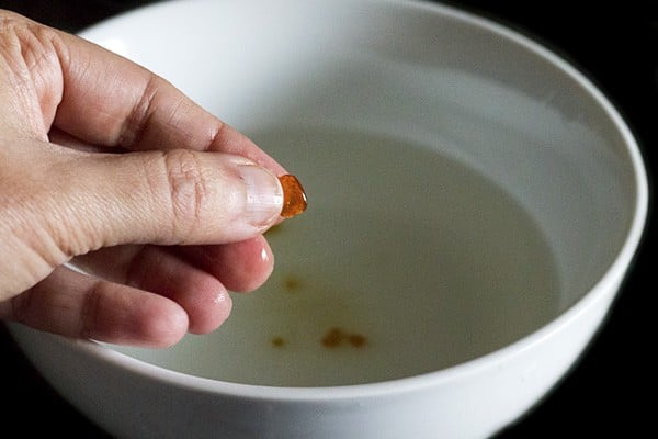 firm jaggery ball formed. 