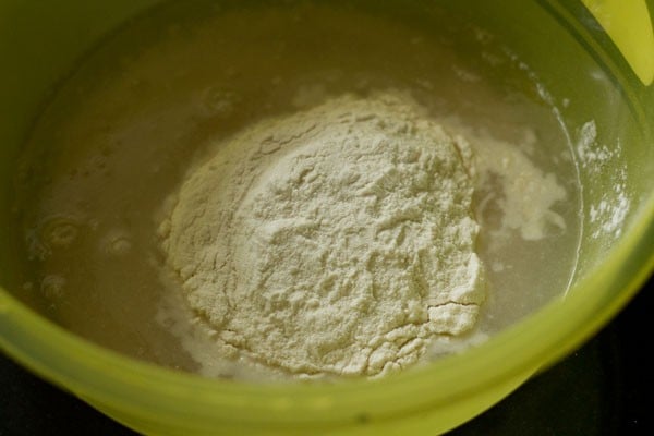adding ½ cup all-purpose flour