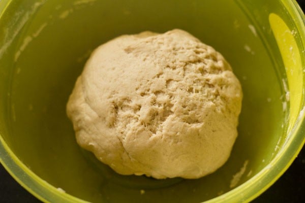 kneading pav dough