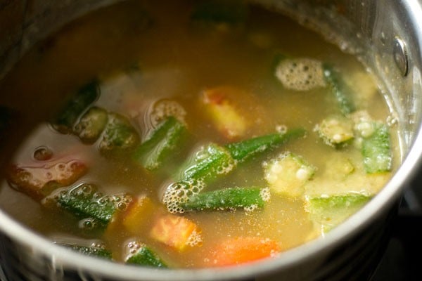 making bhindi sambar recipe