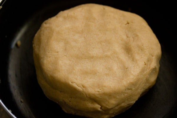 prepared cookie dough in the bowl. 