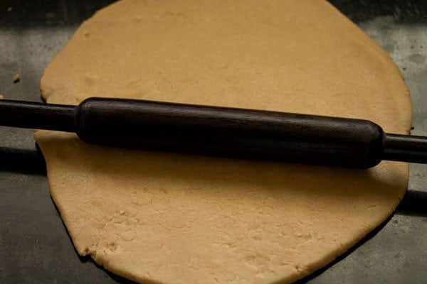 rolling the dough gently. 