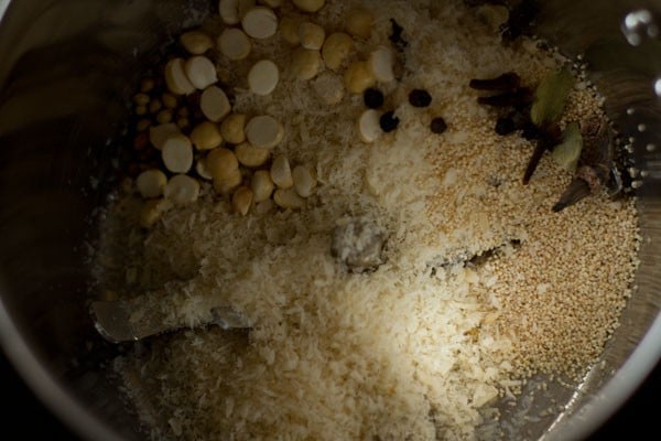 spices, nuts and seeds in a blender