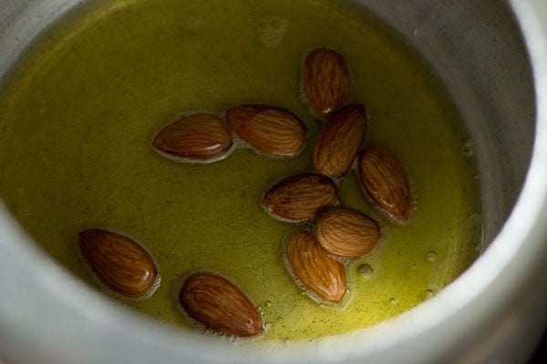 almonds for Mughlai biryani recipe