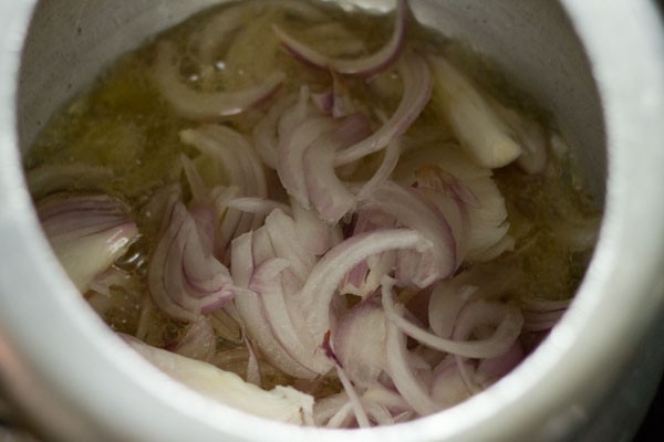 adding thinly sliced onions