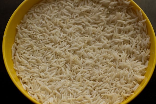 drained rice. 