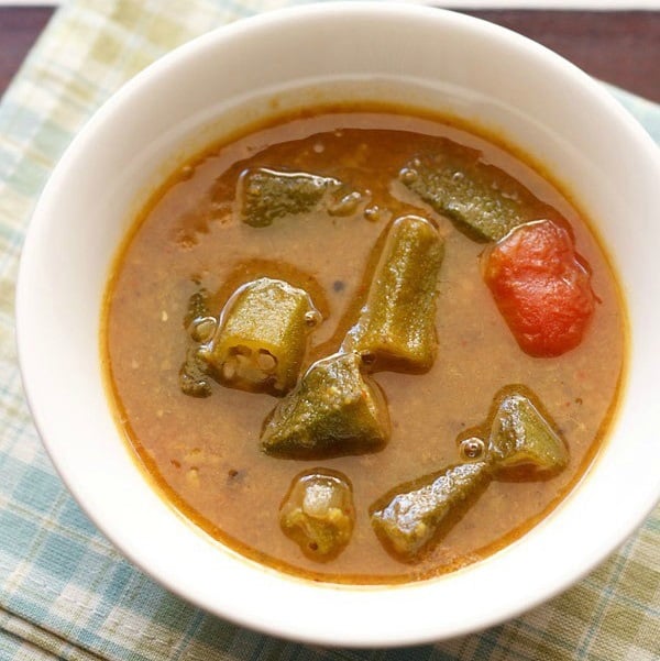 image of Vendakkai Sambar recipe by Veg Recipes of India