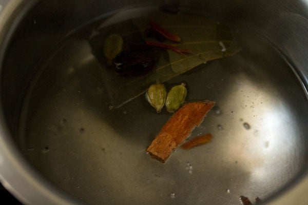 spices added to pressure cooker