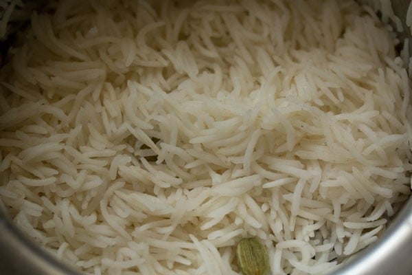 strain the cooked rice