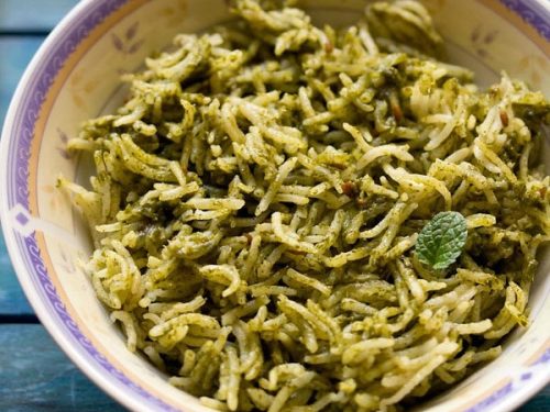 Palak Rice Indian Spinach