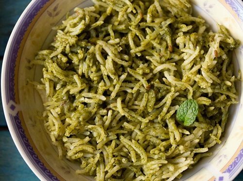 palak pulao recipe