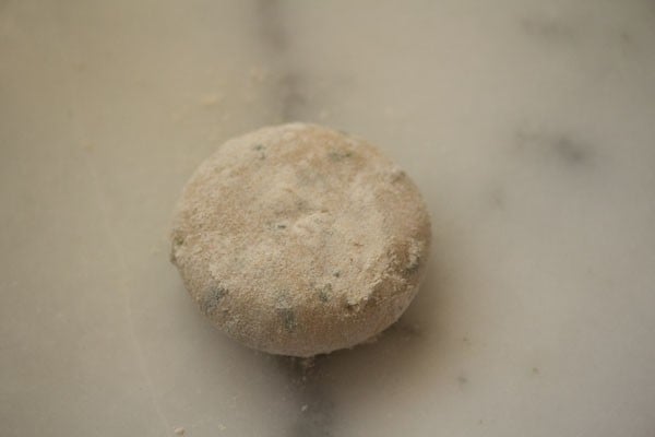dusted dough ball