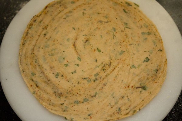 rolled pudina paratha