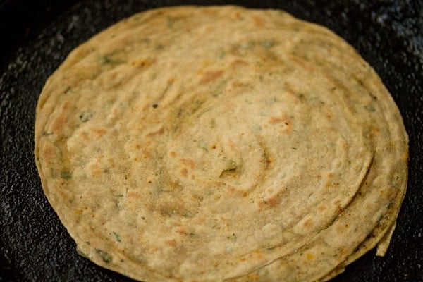 pudina paratha flipped again