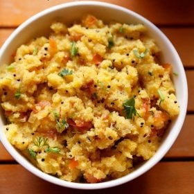 tomato upma recipe, tomato bath upma recipe