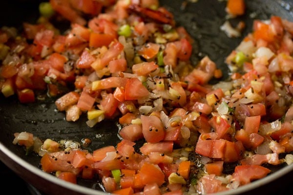 tomatoes mixed with rest of masala mixture