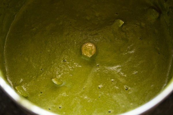 prepared green chutney 