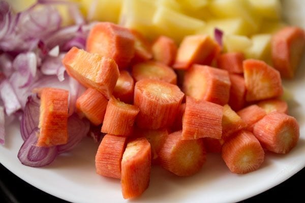 chopped vegetables 