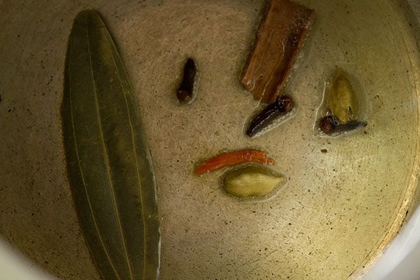 spices in the pressure cooker