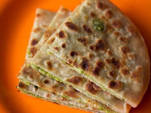 peas paratha recipe