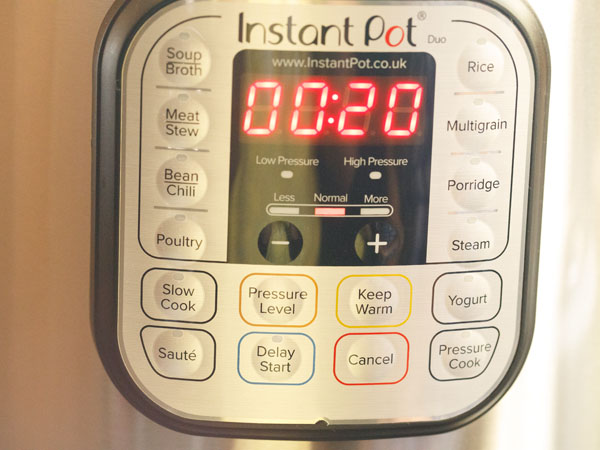 switch on the instant pot