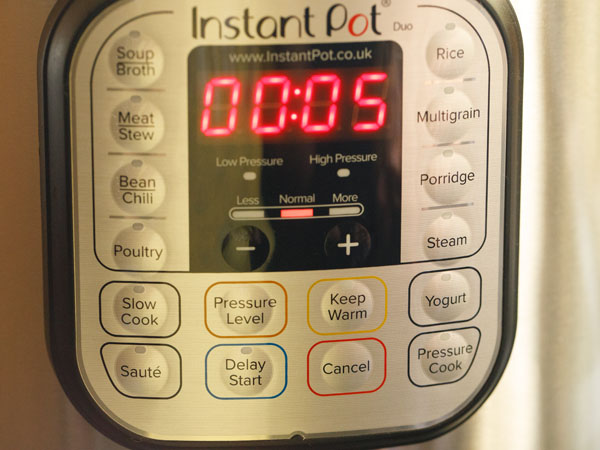 saute button enabled in instant pot