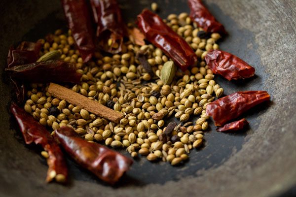 dry roasting whole spices