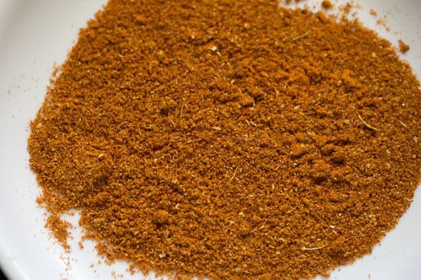 kadai masala in a plate