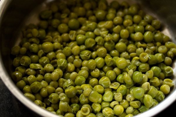 steamed peas