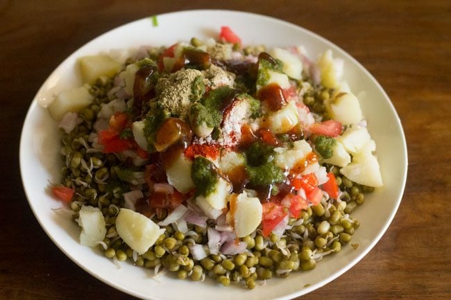 moong sprouts chaat recipe