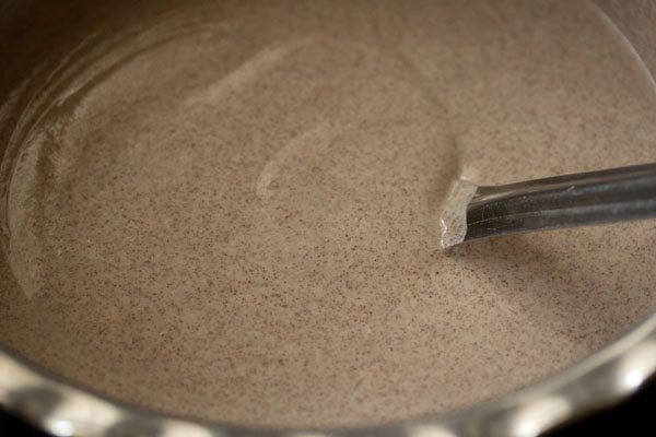 fermented ragi flour batter. 