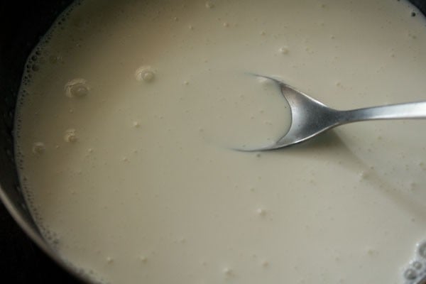 thick coconut milk in a bowl. 