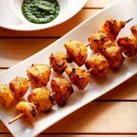 aloo tikka recipe, tandoori aloo recipe