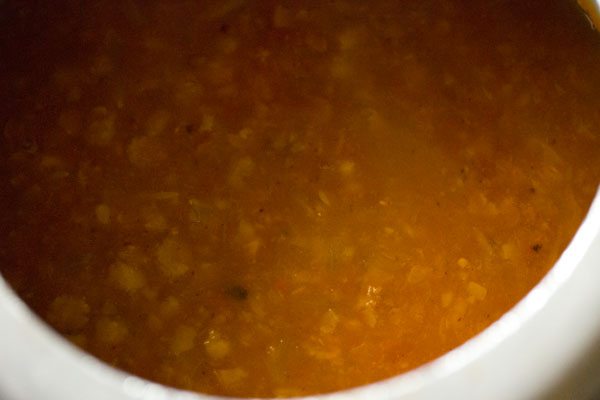 mix tomato sambar mixture