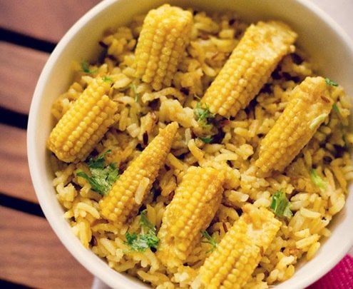 baby corn pulao recipe