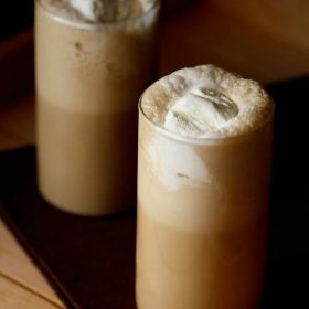 cold coffee with ice cream