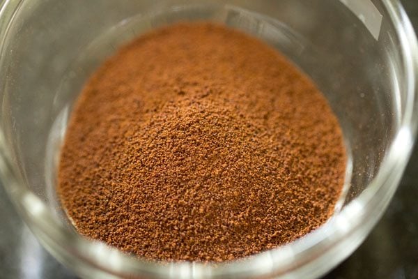 instant coffee powder in a bowl. 