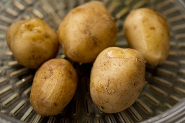 boiled potatoes. 