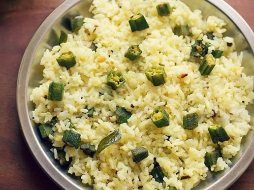 bhindi rice recipe