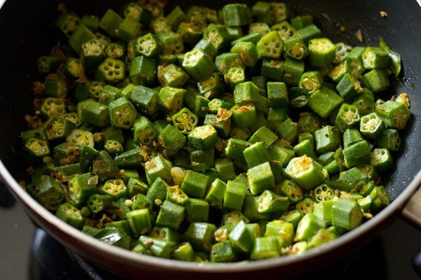 mix okra with rest of mixture