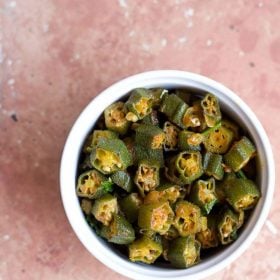 ladies finger fry, bhindi fry