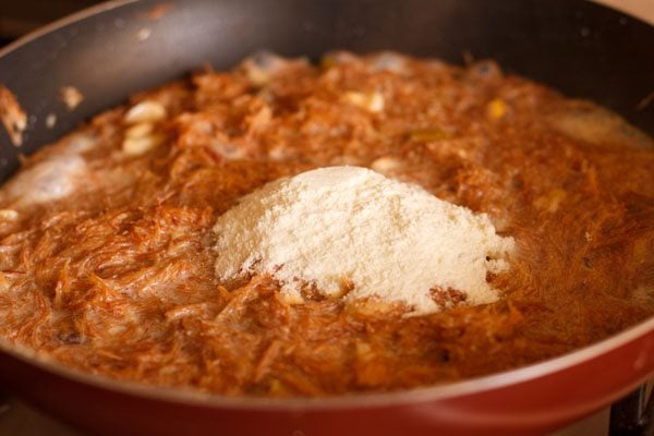 milk powder added to the vermicelli mixture. 