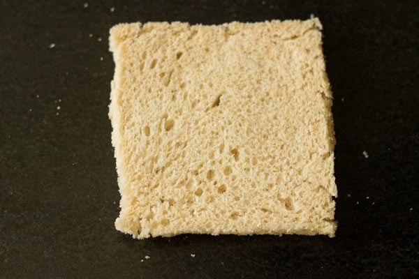 flattened bread slice. 