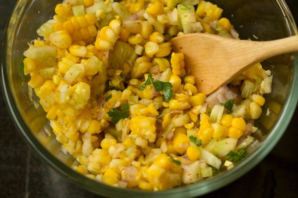 mix sweet corn salad
