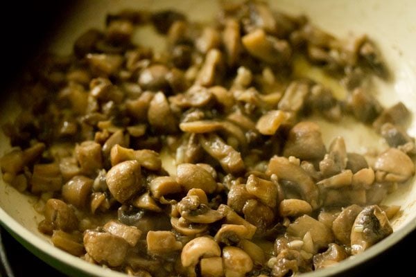 sautéing mushrooms till all the water evaporates. 