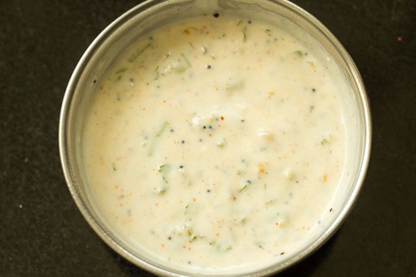 making capsicum raita recipe