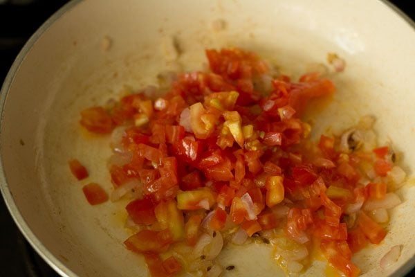 chopped tomatoes added