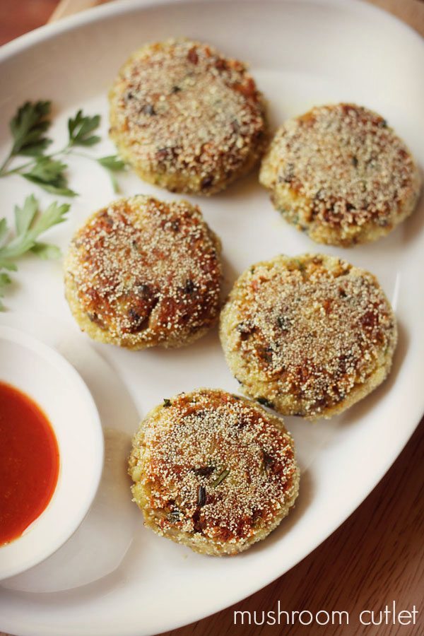 mushroom cutlet recipe