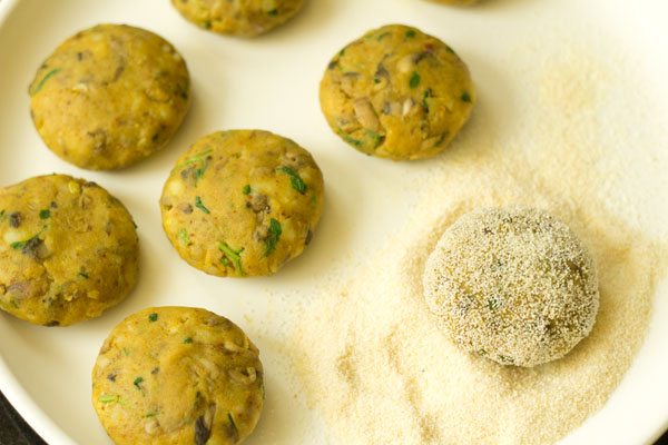 making mushroom cutlet recipe